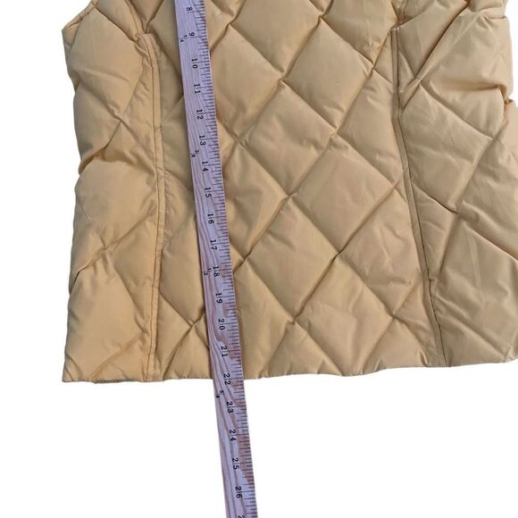 Lands' End Puffer Vest Down Filled Diamond Quilt Mineral Yellow Women's XS 2-4 - Picture 9 of 9